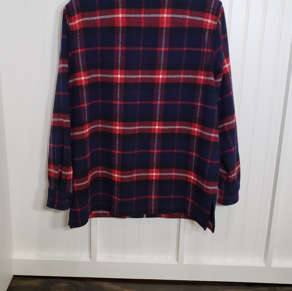 LAUREN RALPH LAUREN Wool 100% Pure Plaid Shacket Jacket Full Zip Large R… - Picture 12 of 16
